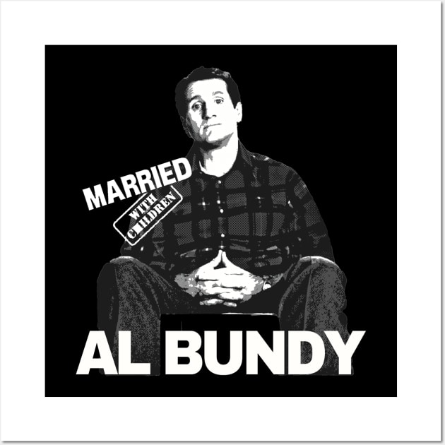 Al bundy - black retro Wall Art by HANASUISI